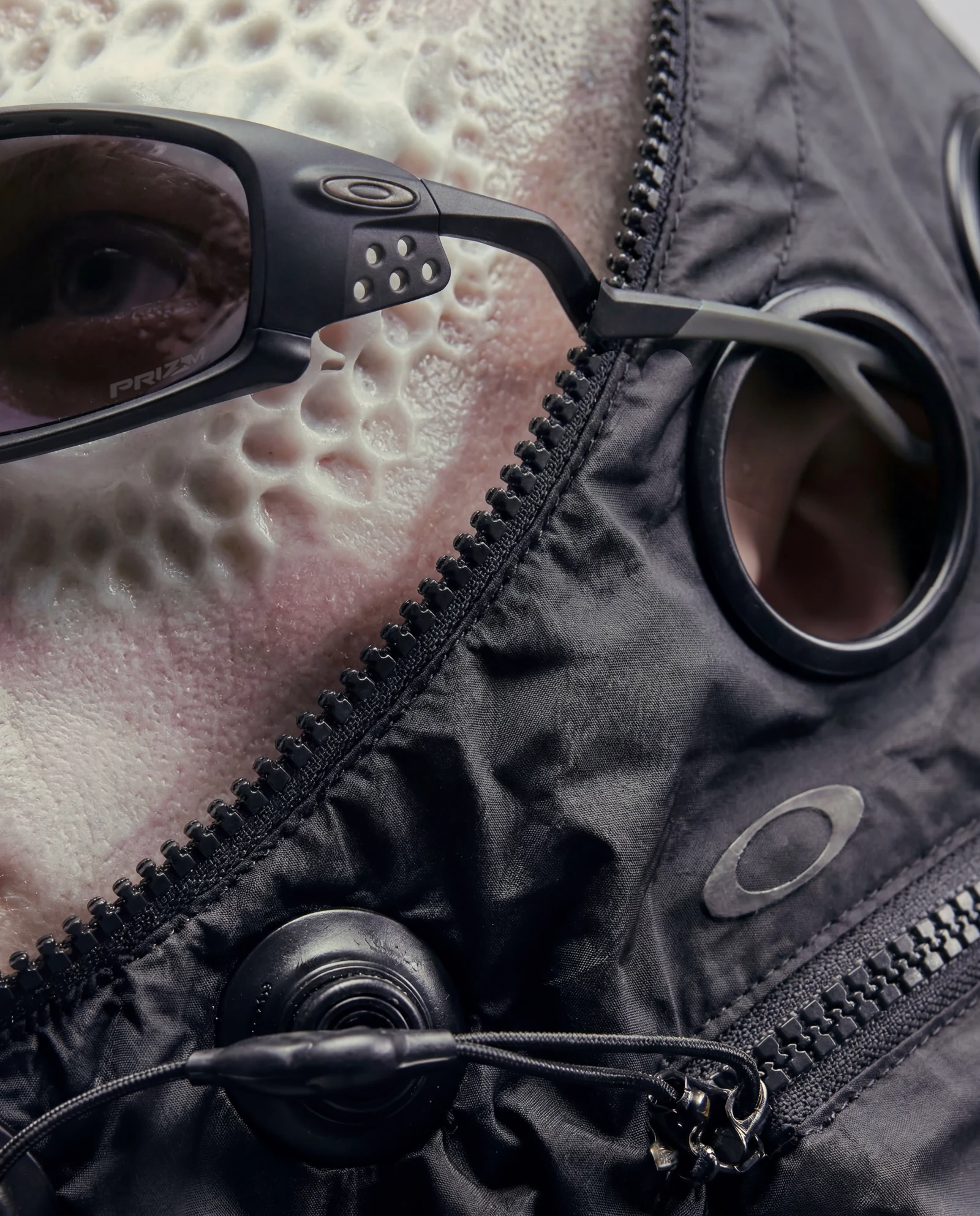 Oakley optical eyewear integrated into a technical face covering