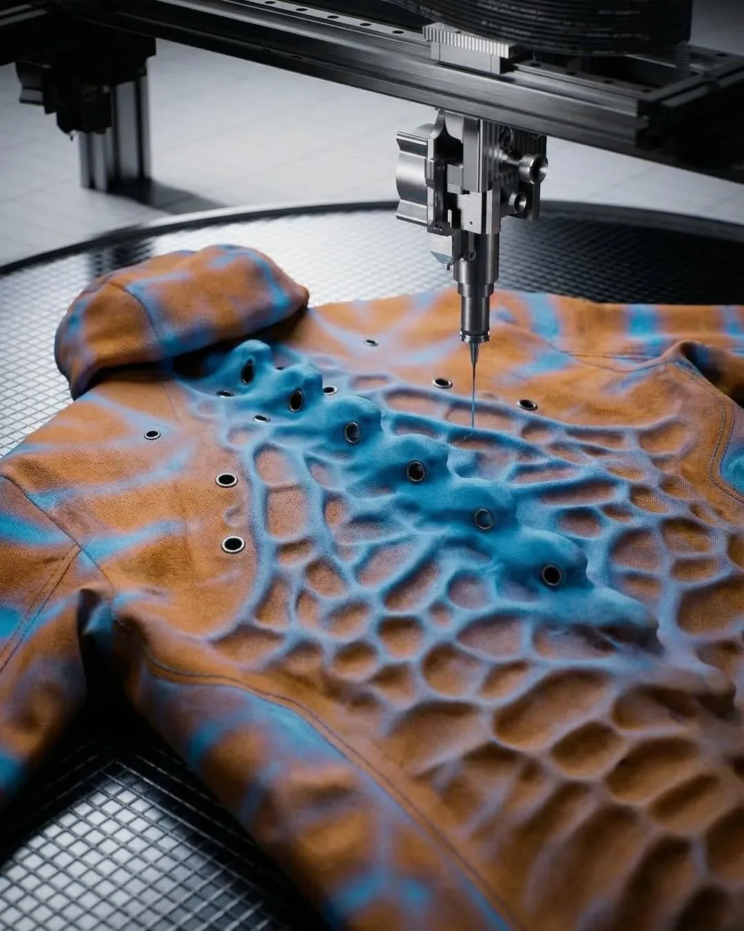 Reactive morphology sequence visual with gradient material flow