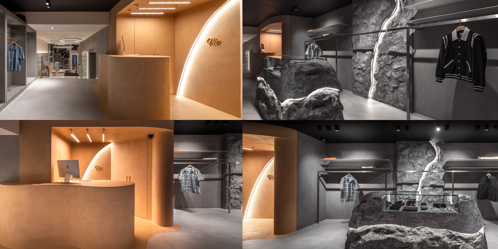 Four views of the rebuilt VIC Groningen store interior