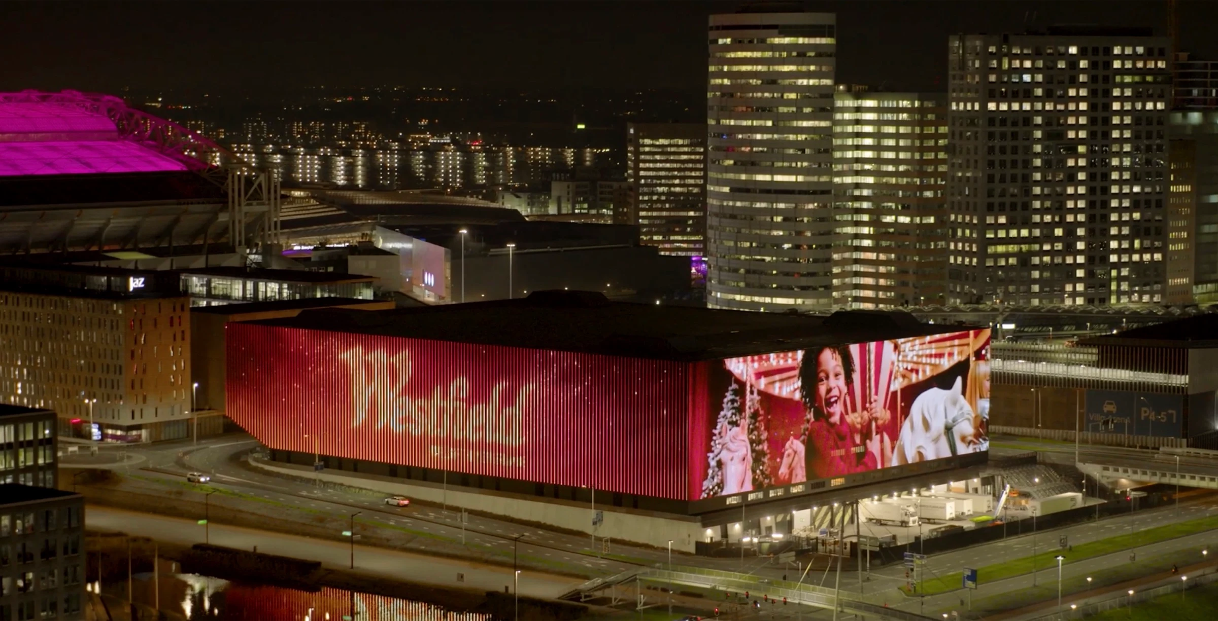 Westfield Mall of the Netherlands Christmas campaign displayed at Ziggo Dome
